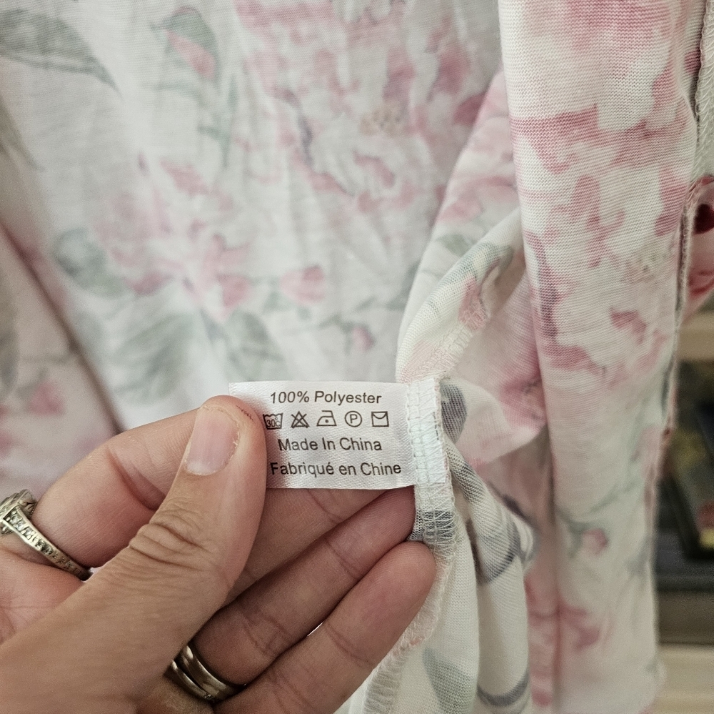 Show me your mumu Brie Robe Garden of blooms one size wrap floral pink bridal - Picture 7 of 9